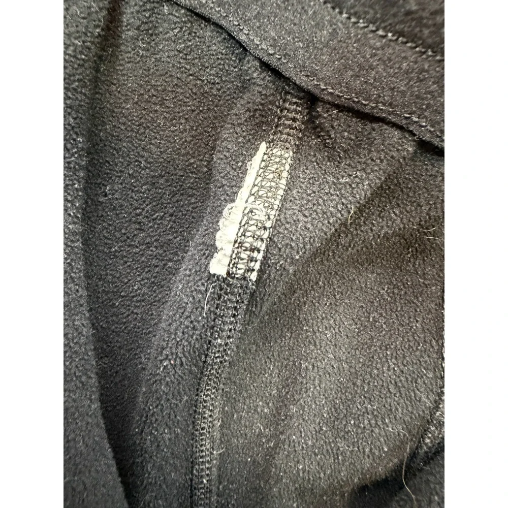Nike Fleece Straight Leg Track Pants Black Drawstring Swoosh | Men's Small